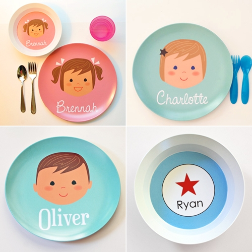 Platos y bowls para niños personalizados