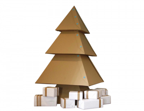 Haz tu propio Árbol de Navidad con cartón y un toque de Makedo