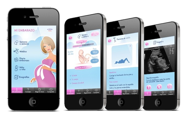 Aplicación para iPhone y Android…. Tu embarazo día a día