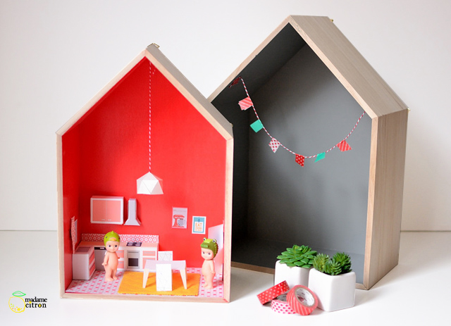 Muebles de papel descargables para sencillas casas de muñecas
