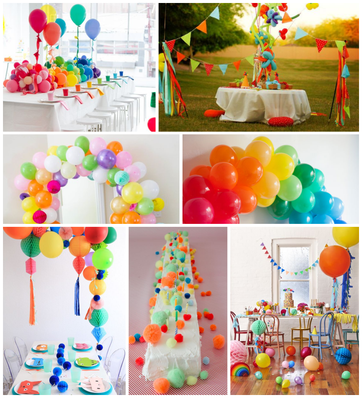 7 ideas con globos y pompones para organizar una fiesta Perfecta