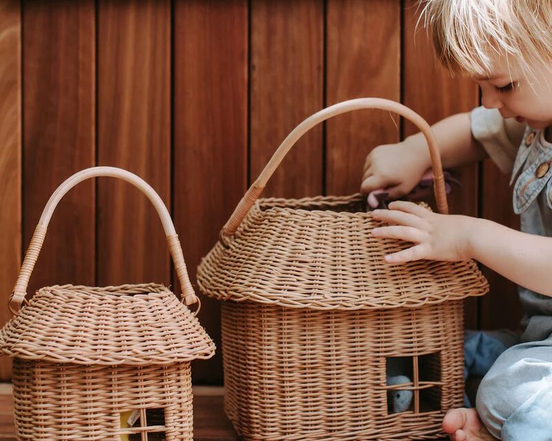 Las cestas de mimbre infantil de Olli Ella