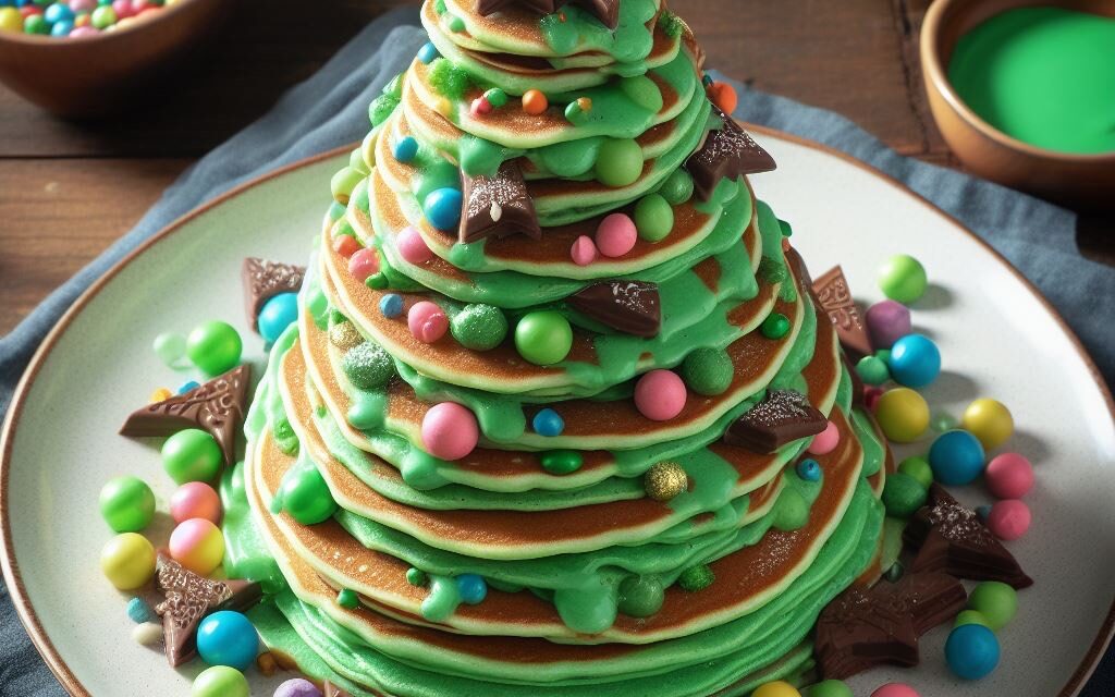 Recetas infantiles: tortitas con forma de árbol de Navidad