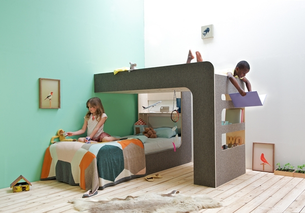 Arriba y abajo. Doble dormitorio infantil por Thomas Durner.