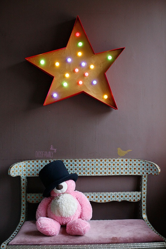 DIY: Siluetas y Rotulos Luminosos para la habitación infantil