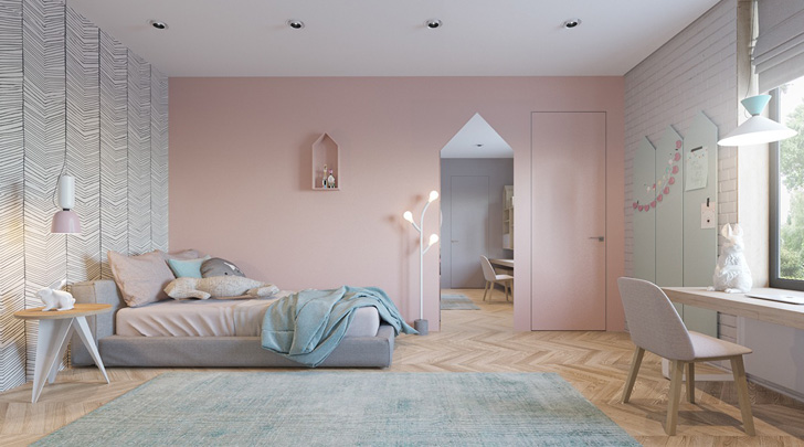 Dos habitaciones infantiles de diseño en tonos soft