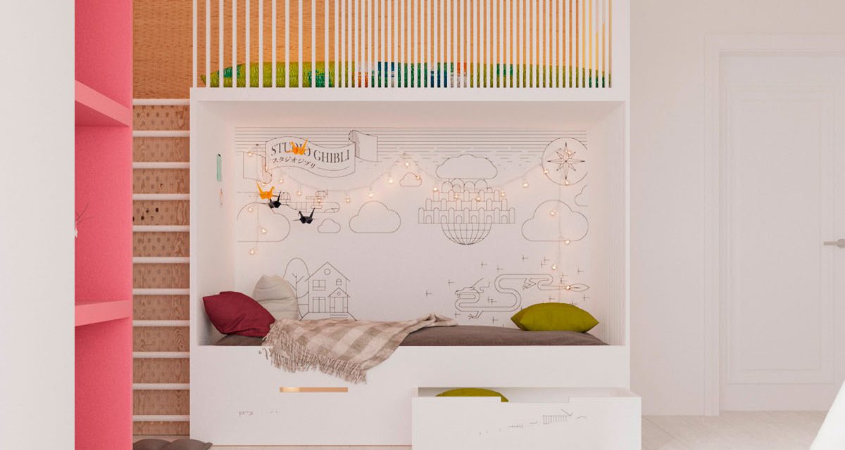 Ideas para decorar un dormitorio infantil con zona de juegos