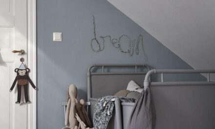 Inspiración: dormitorio infantil compartido en gris y blanco