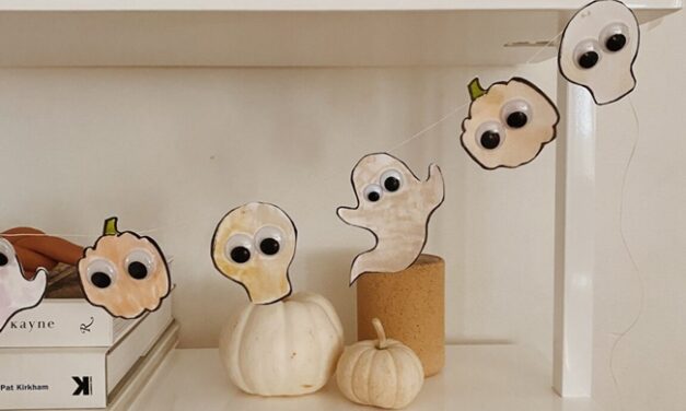 Manualidad de Halloween para niños: una guirnalda terrorífica