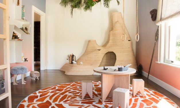 Un dormitorio infantil inspirado en un safari